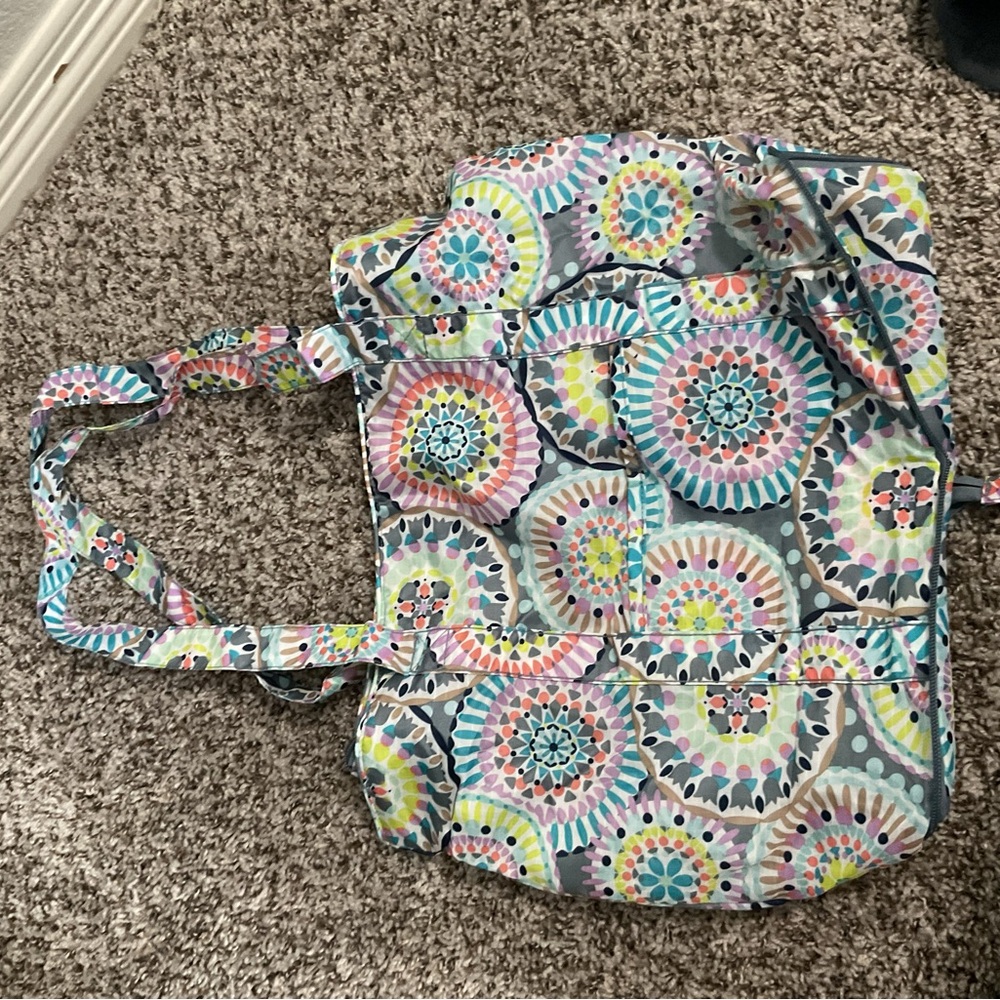 Vera Bradley Blue and Pink Paisley Tote